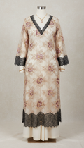 Floral Lace Trim Dress