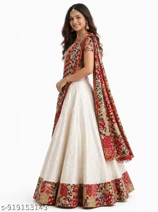 Women Printed Lehenga Choli with Dupatta