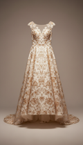 Ivory Gold Embroidered Gown